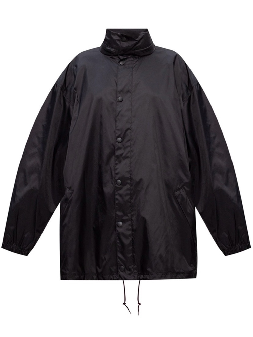 Balenciaga Black Oversized Windbreaker Logo Jacket